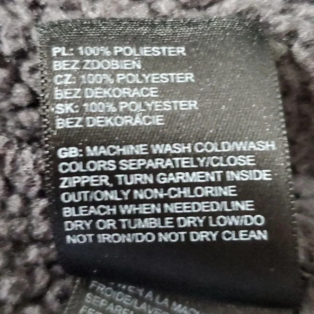 THE NORTH FACE FLEECE JACKET GRAY BLACK MENS SIZE MEDIUM WARM FALL SPRING WINTER